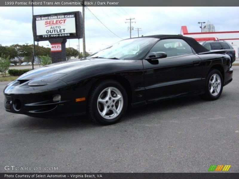 Black / Dark Pewter 1999 Pontiac Firebird Trans Am Convertible