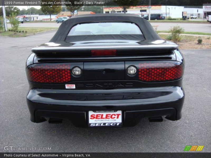 Black / Dark Pewter 1999 Pontiac Firebird Trans Am Convertible