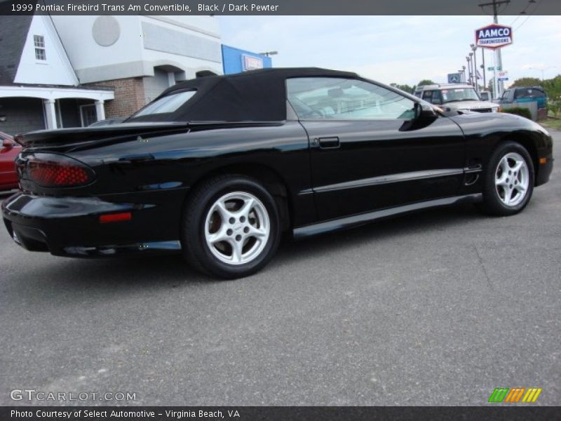 Black / Dark Pewter 1999 Pontiac Firebird Trans Am Convertible