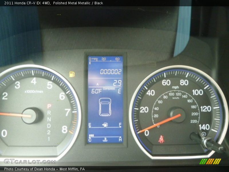 Polished Metal Metallic / Black 2011 Honda CR-V EX 4WD