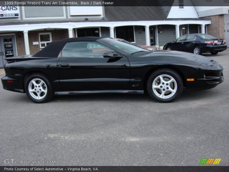 Black / Dark Pewter 1999 Pontiac Firebird Trans Am Convertible
