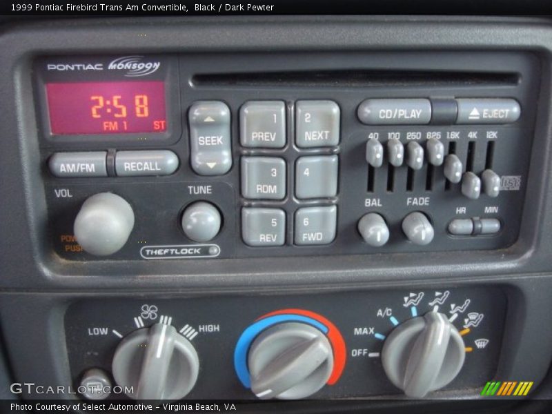 Audio System of 1999 Firebird Trans Am Convertible