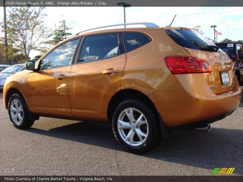Orange Alloy Metallic / Gray 2008 Nissan Rogue SL AWD