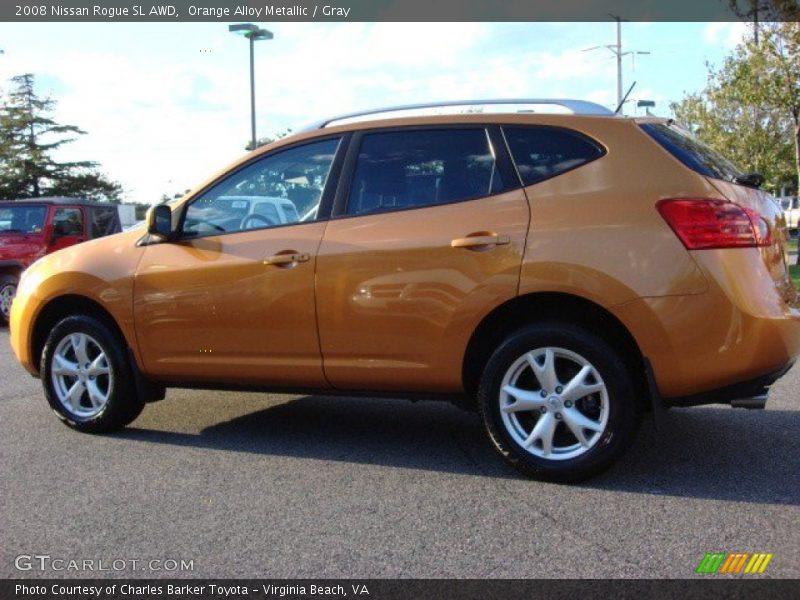 Orange Alloy Metallic / Gray 2008 Nissan Rogue SL AWD
