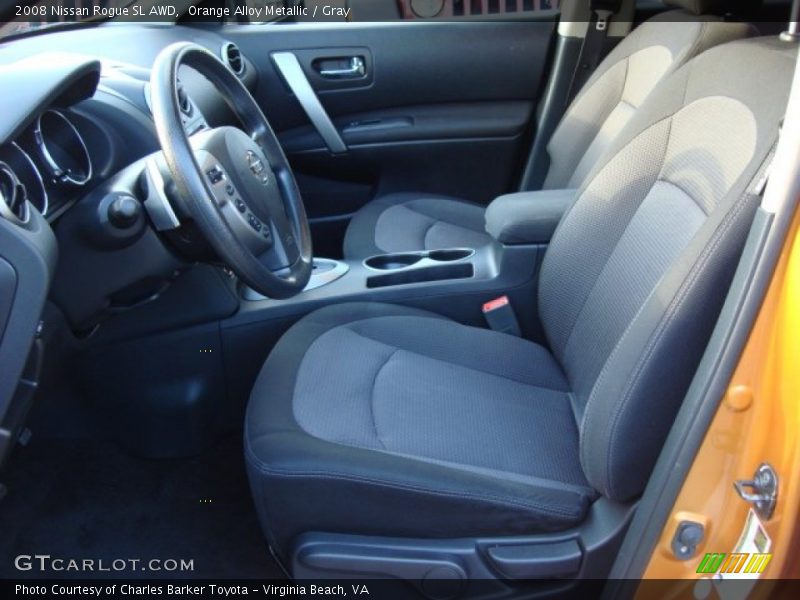 Orange Alloy Metallic / Gray 2008 Nissan Rogue SL AWD