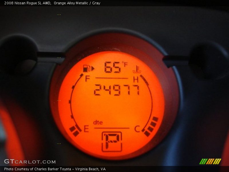 Orange Alloy Metallic / Gray 2008 Nissan Rogue SL AWD