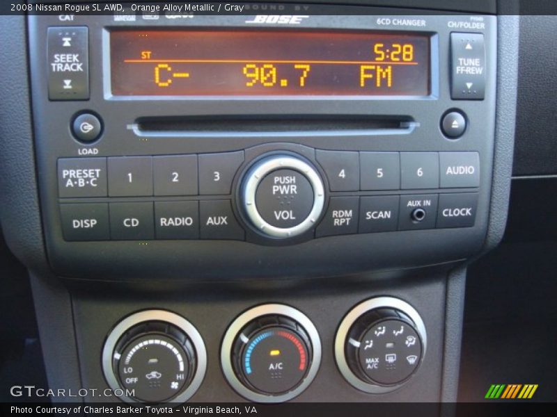 Orange Alloy Metallic / Gray 2008 Nissan Rogue SL AWD
