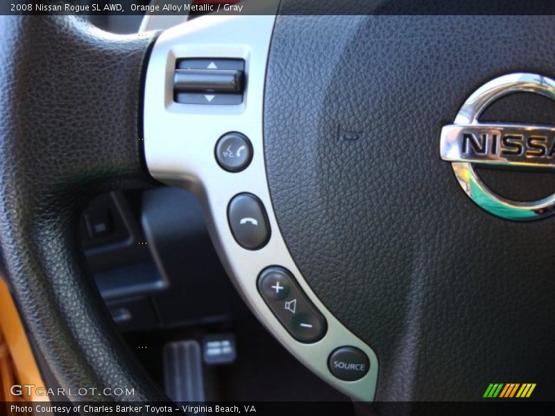 Orange Alloy Metallic / Gray 2008 Nissan Rogue SL AWD
