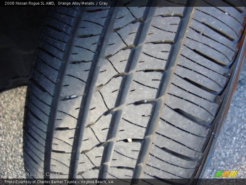 Orange Alloy Metallic / Gray 2008 Nissan Rogue SL AWD