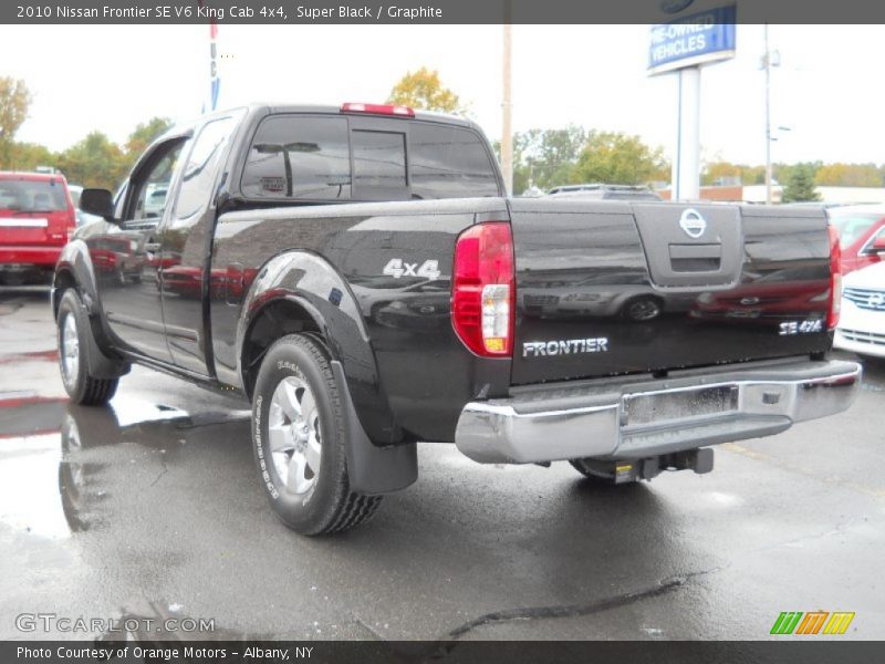 Super Black / Graphite 2010 Nissan Frontier SE V6 King Cab 4x4