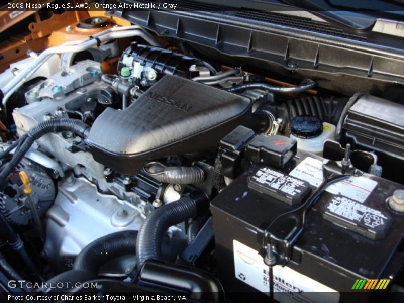 Orange Alloy Metallic / Gray 2008 Nissan Rogue SL AWD