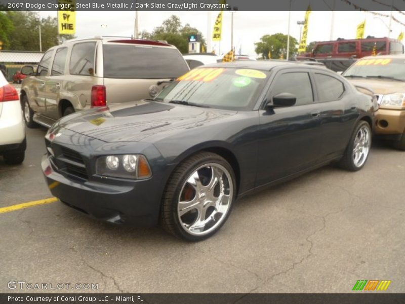 Steel Blue Metallic / Dark Slate Gray/Light Graystone 2007 Dodge Charger