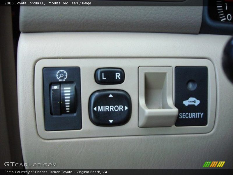 Impulse Red Pearl / Beige 2006 Toyota Corolla LE