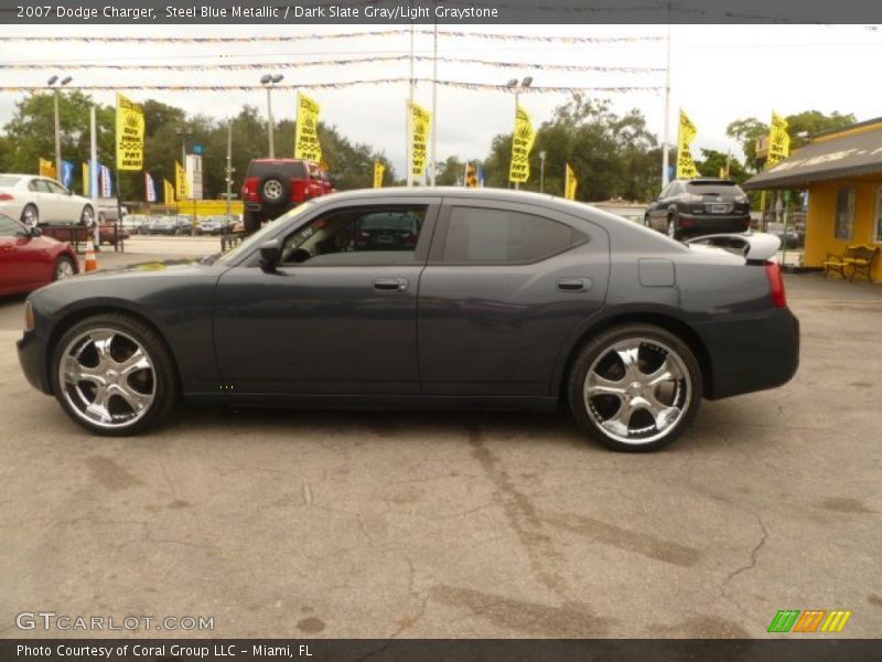 Steel Blue Metallic / Dark Slate Gray/Light Graystone 2007 Dodge Charger