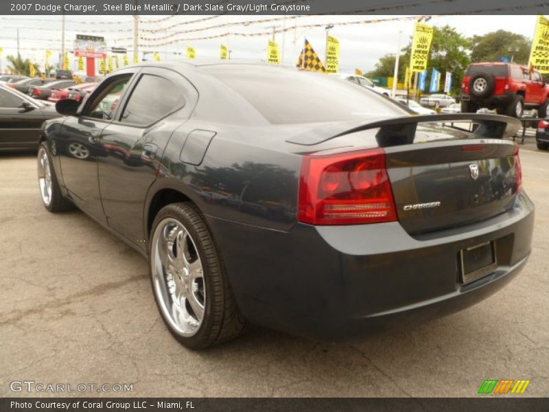 Steel Blue Metallic / Dark Slate Gray/Light Graystone 2007 Dodge Charger