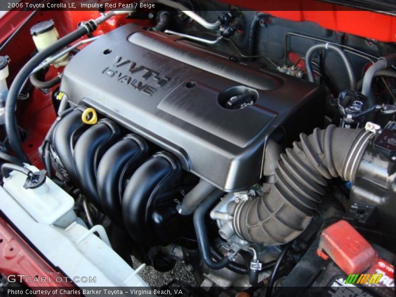 Impulse Red Pearl / Beige 2006 Toyota Corolla LE