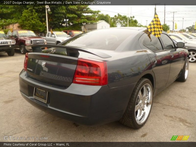 Steel Blue Metallic / Dark Slate Gray/Light Graystone 2007 Dodge Charger