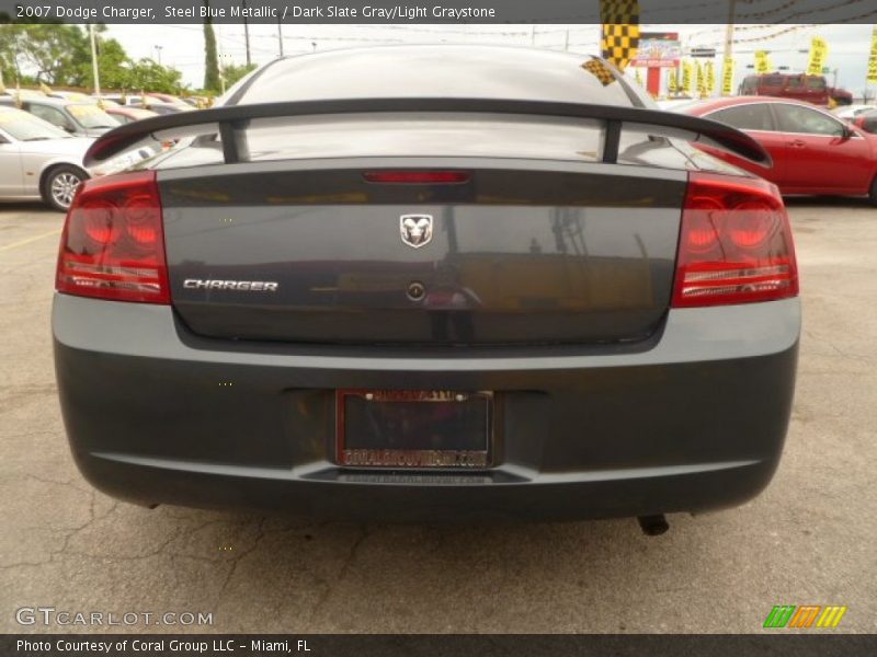 Steel Blue Metallic / Dark Slate Gray/Light Graystone 2007 Dodge Charger