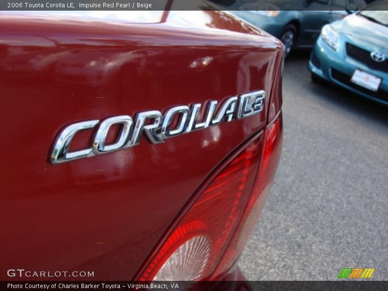Impulse Red Pearl / Beige 2006 Toyota Corolla LE