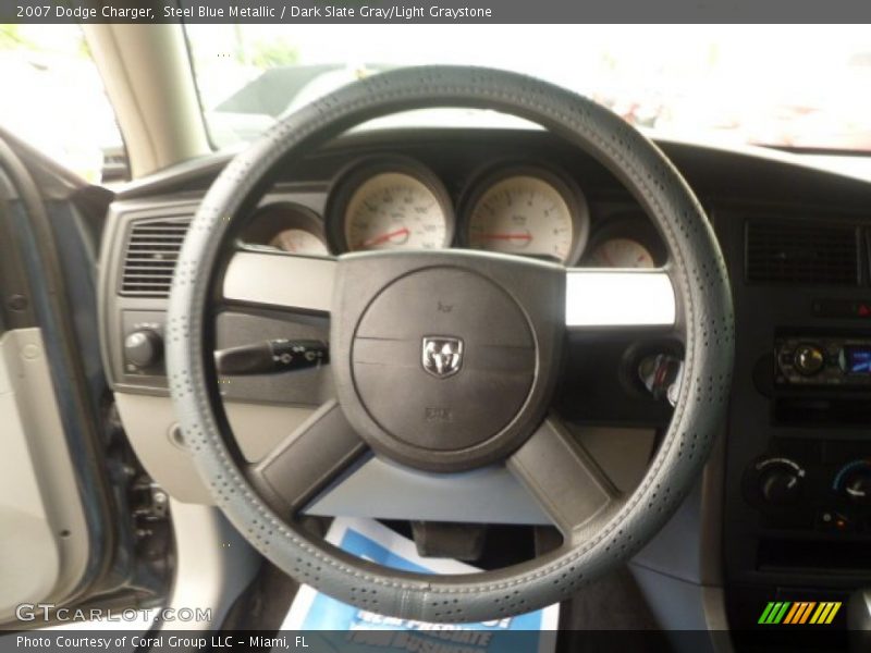 Steel Blue Metallic / Dark Slate Gray/Light Graystone 2007 Dodge Charger