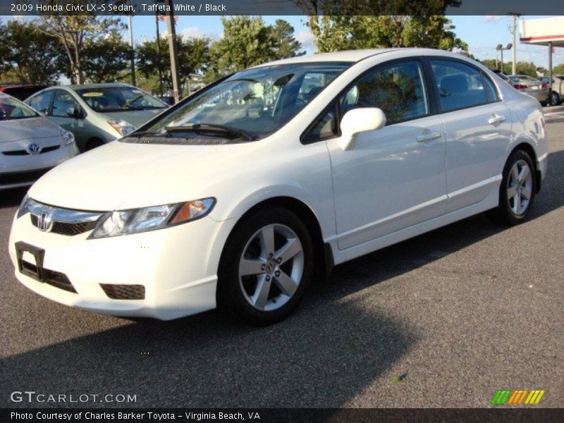Taffeta White / Black 2009 Honda Civic LX-S Sedan