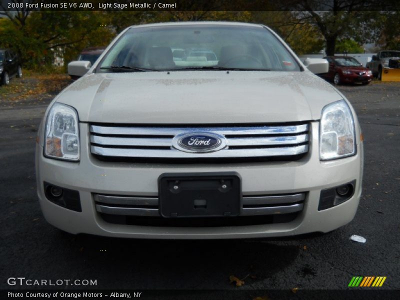 Light Sage Metallic / Camel 2008 Ford Fusion SE V6 AWD