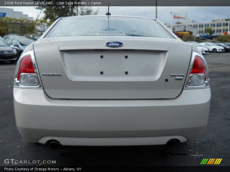 Light Sage Metallic / Camel 2008 Ford Fusion SE V6 AWD