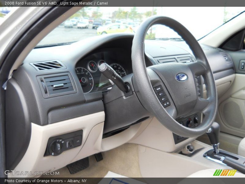 Light Sage Metallic / Camel 2008 Ford Fusion SE V6 AWD