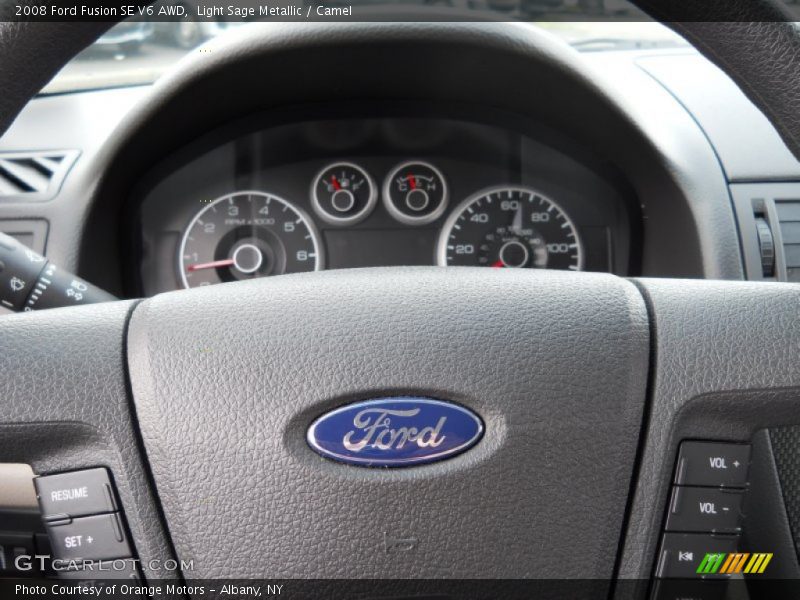 Light Sage Metallic / Camel 2008 Ford Fusion SE V6 AWD