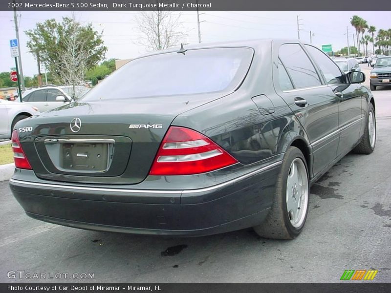 Dark Turquoise Metallic / Charcoal 2002 Mercedes-Benz S 500 Sedan