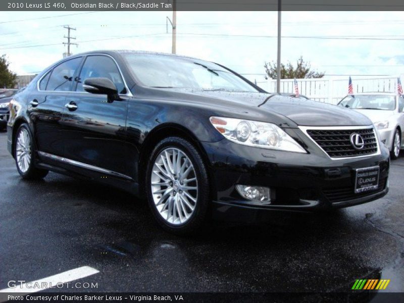 Obsidian Black / Black/Saddle Tan 2010 Lexus LS 460