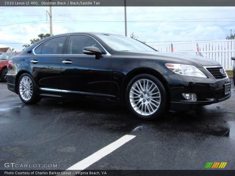 Obsidian Black / Black/Saddle Tan 2010 Lexus LS 460