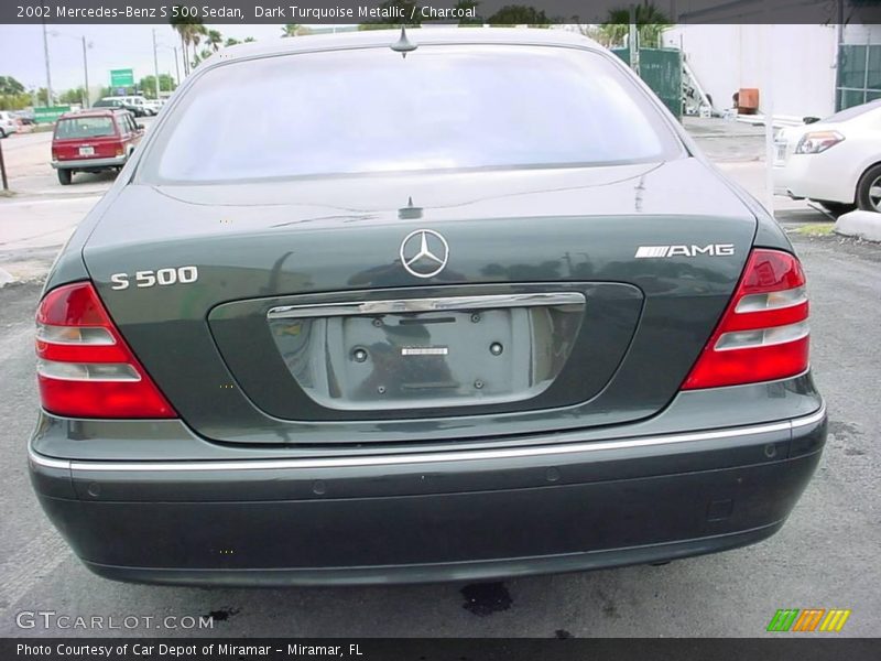 Dark Turquoise Metallic / Charcoal 2002 Mercedes-Benz S 500 Sedan