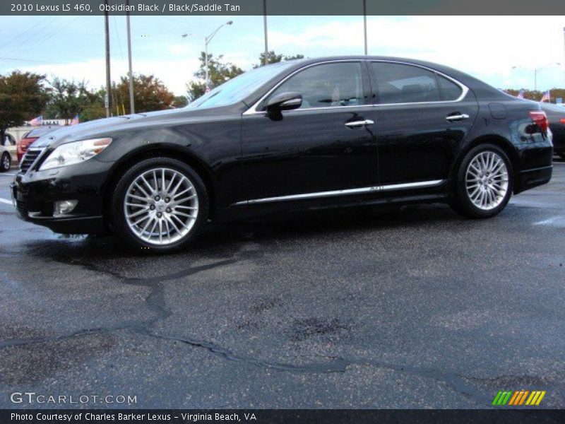 Obsidian Black / Black/Saddle Tan 2010 Lexus LS 460