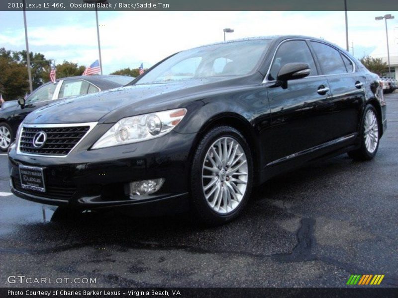 Obsidian Black / Black/Saddle Tan 2010 Lexus LS 460
