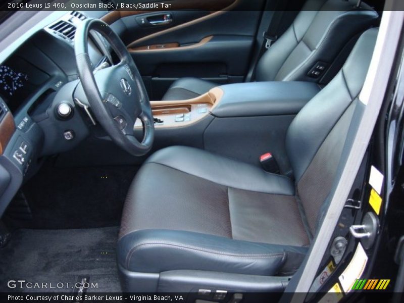 Obsidian Black / Black/Saddle Tan 2010 Lexus LS 460