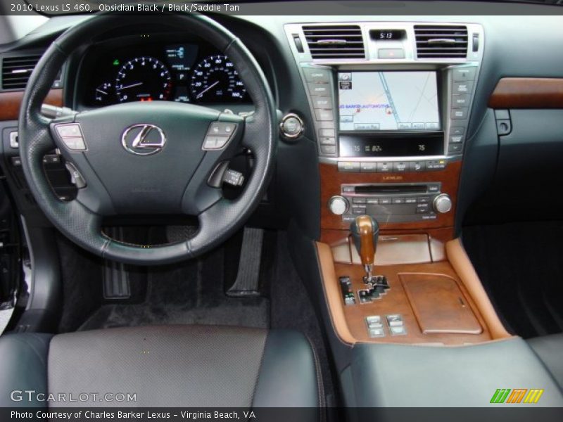 Obsidian Black / Black/Saddle Tan 2010 Lexus LS 460