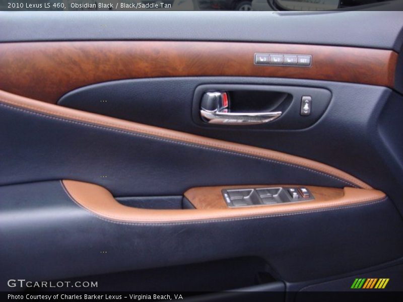 Obsidian Black / Black/Saddle Tan 2010 Lexus LS 460