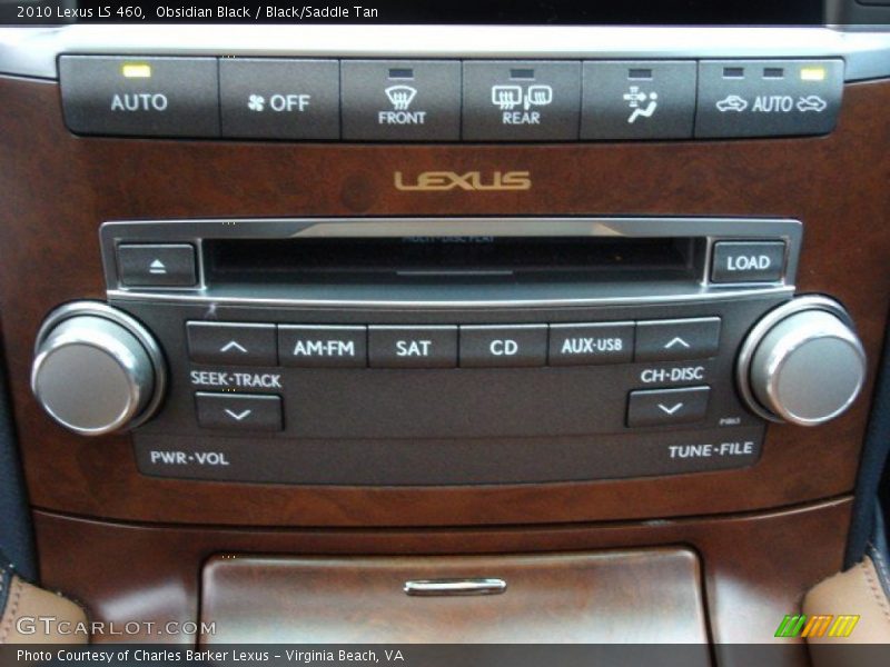 Obsidian Black / Black/Saddle Tan 2010 Lexus LS 460