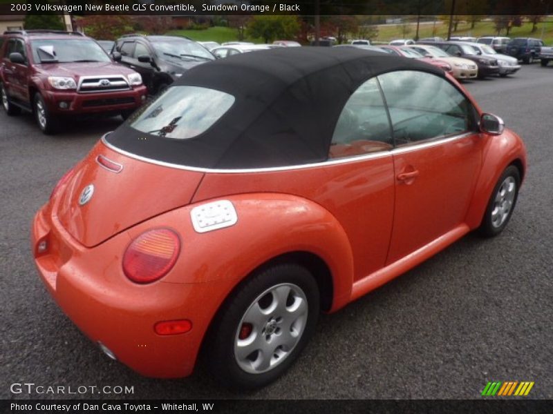 Sundown Orange / Black 2003 Volkswagen New Beetle GLS Convertible