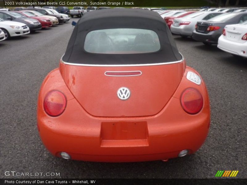 Sundown Orange / Black 2003 Volkswagen New Beetle GLS Convertible