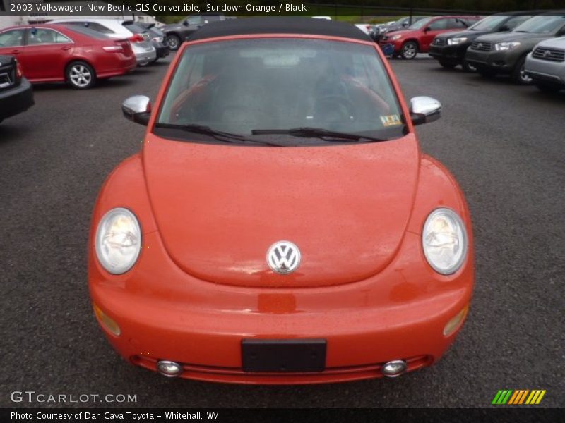 Sundown Orange / Black 2003 Volkswagen New Beetle GLS Convertible