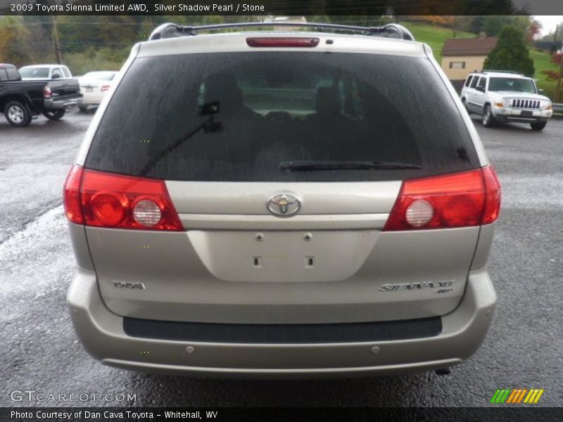 Silver Shadow Pearl / Stone 2009 Toyota Sienna Limited AWD