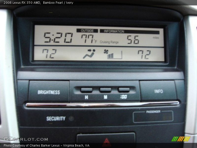 Bamboo Pearl / Ivory 2008 Lexus RX 350 AWD
