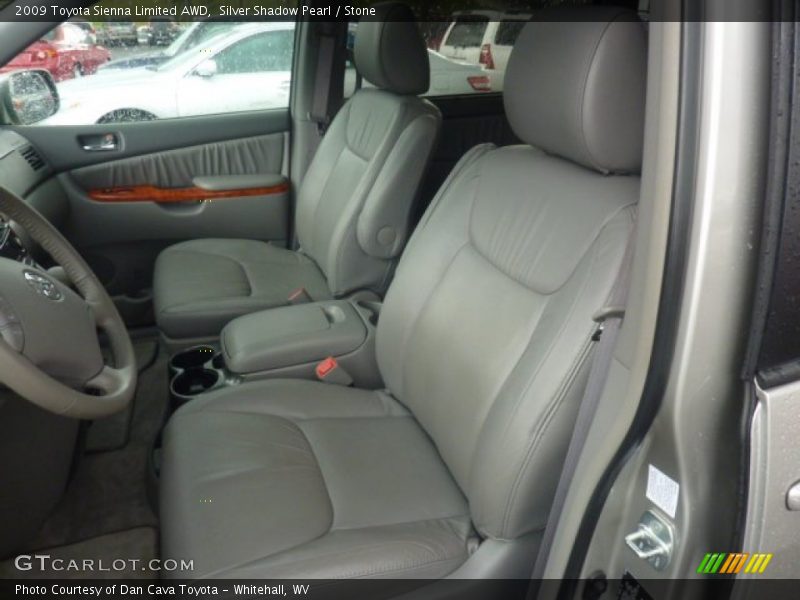 Silver Shadow Pearl / Stone 2009 Toyota Sienna Limited AWD