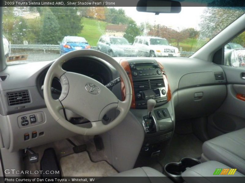 Silver Shadow Pearl / Stone 2009 Toyota Sienna Limited AWD