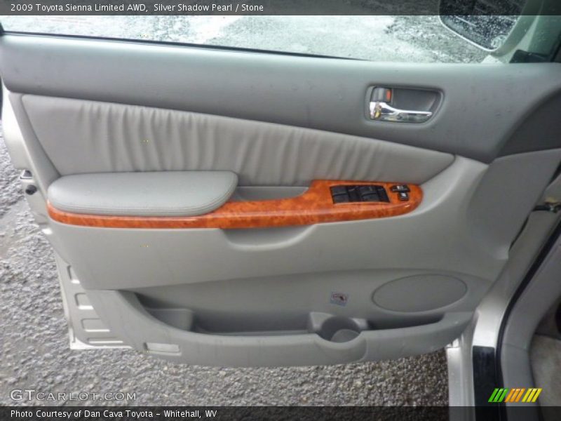 Silver Shadow Pearl / Stone 2009 Toyota Sienna Limited AWD