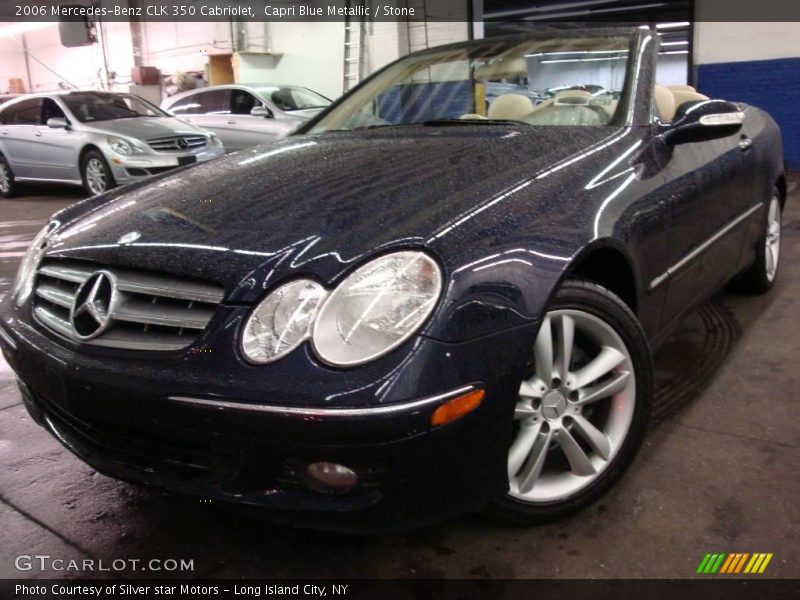 Capri Blue Metallic / Stone 2006 Mercedes-Benz CLK 350 Cabriolet
