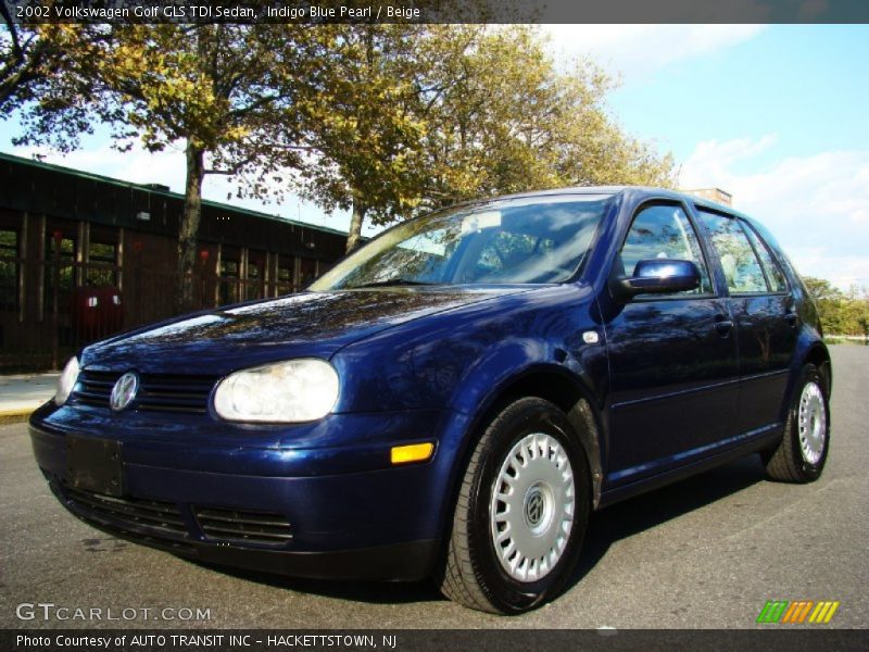 Indigo Blue Pearl / Beige 2002 Volkswagen Golf GLS TDI Sedan