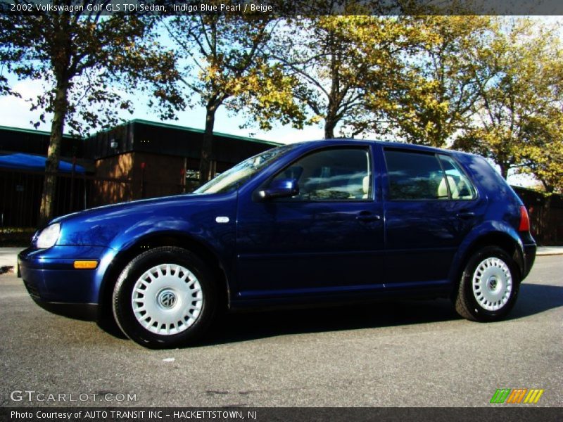 Indigo Blue Pearl / Beige 2002 Volkswagen Golf GLS TDI Sedan
